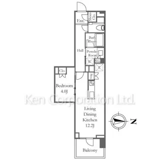 プラウド高田馬場【4階】の間取り