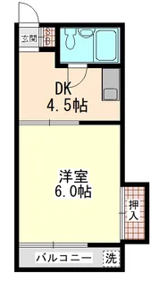 パレスおおつか【1階】の間取り
