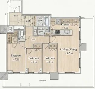 HARUMI FLAG SUN VILLAGE【22階】の間取り