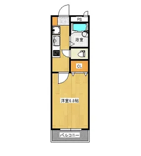 駅前コーポ財田【2階】の間取り