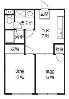 菊の園コーポ【1階】の間取り