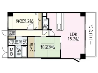 グリーンヒルみくまり【2階】の間取り