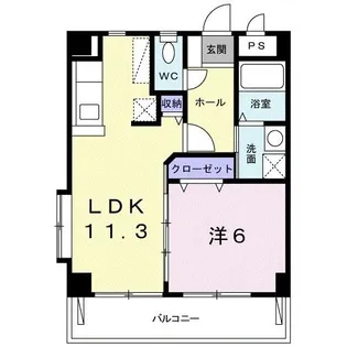 ラ・コリーヌ・エスポワール【4階】の間取り