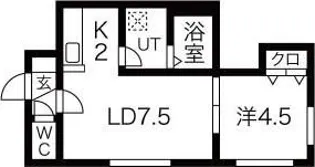 エリア発寒B【2階】の間取り
