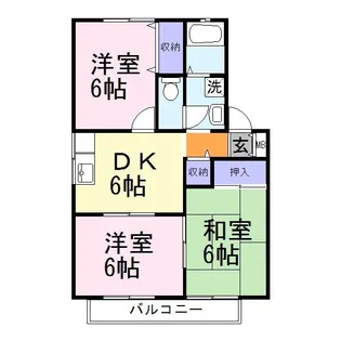キャピタルコンフォール加古川【1階】の間取り