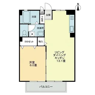 フォブールくさか【2階】の間取り