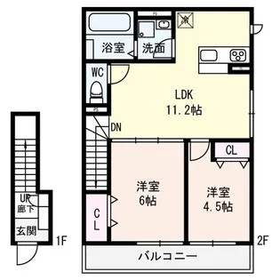 D’sフォレストII【2階】の間取り