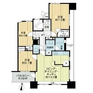 イトーピア大島ステーションコート【12階】の間取り