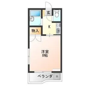 峰ヶ丘ハイツ【1階】の間取り