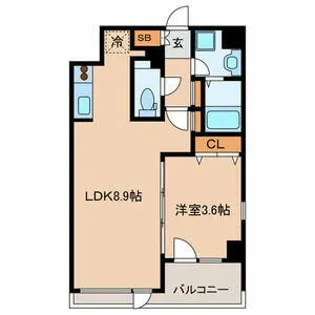 ブラントーレ哲学堂【4階】の間取り