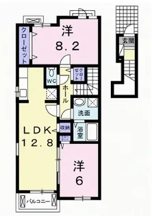 アフェット【2階】の間取り