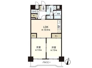 ブライトシティ柏木【10階】の間取り