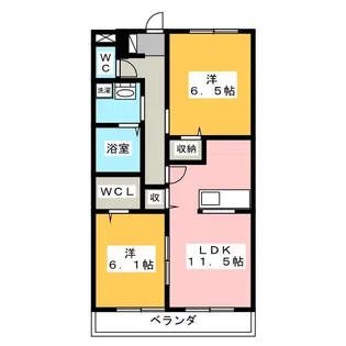 リヴェール青葉台【1階】の間取り