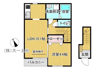 クレスト桜町【2階】の間取り