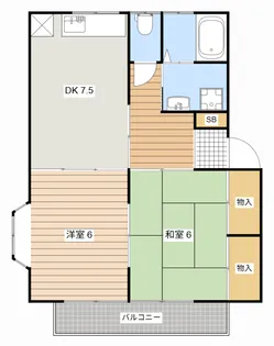 エスポワールミユキB【2階】の間取り