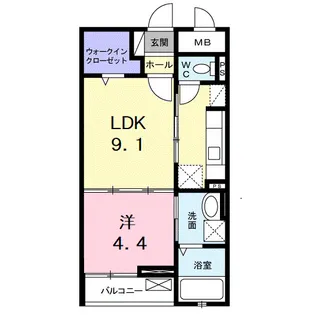 ソレイユ東久留米【2階】の間取り