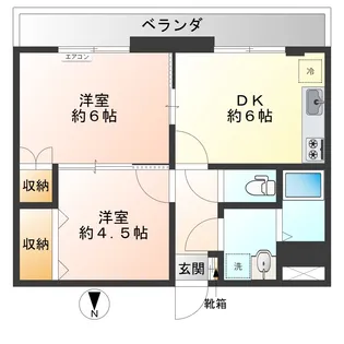 清水フラット【3階】の間取り