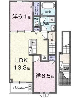 クラール高萩【2階】の間取り