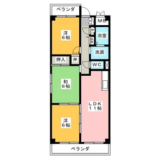 シェルフォーブルI【1階】の間取り