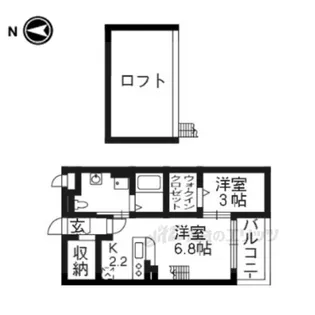 サニーガーデン【2階】の間取り