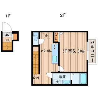 Azul黒松【2階】の間取り
