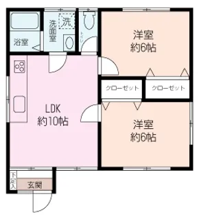 馬堀ハイツ【1階】の間取り