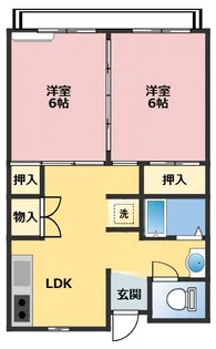 八幡ハイツ【1階】の間取り