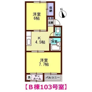 タカノパレス【1階】の間取り