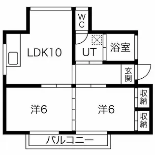 アバンティ・イースト【1階】の間取り