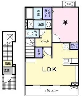 ベルクレイオI【2階】の間取り