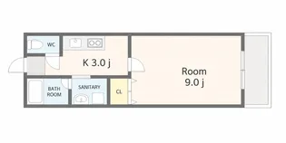ラフィネ十日市【3階】の間取り