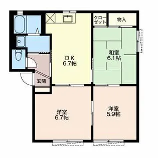 アーバンヒル上津部田【1階】の間取り