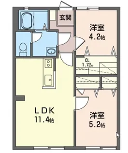 ブルーハイツ【1階】の間取り