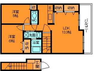 ラペッシェ【2階】の間取り