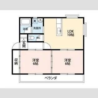 グランディアA【1階】の間取り