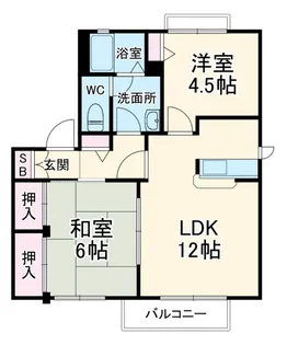 グリーンヒル山手B【2階】の間取り