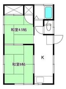 コーポ西牧【2階】の間取り