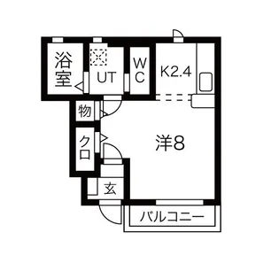 Befine 六丁の目東 B棟【1階】の間取り