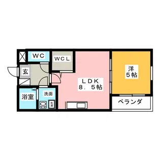 C‐calme桜本町【3階】の間取り