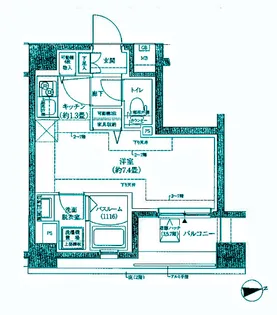 ロアール蒲田弐番館【6階】の間取り
