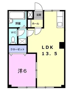 ドミール東仙台【1階】の間取り
