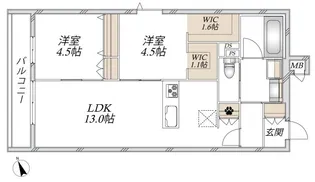 ヘーベルメゾン東小松川【2階】の間取り