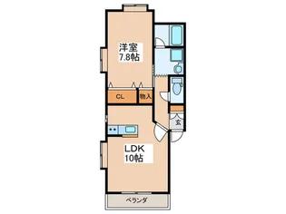 ハニーコーポII【1階】の間取り