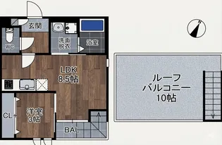 Grandtic Riz 高宮【2階】の間取り