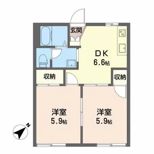 メゾン サンヒル【1階】の間取り