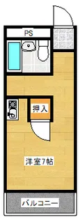 ラフォーレ白山【1階】の間取り