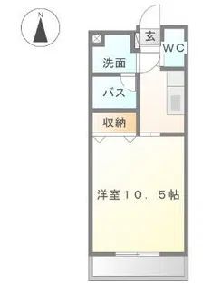アップウェル中央【3階】の間取り