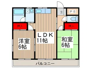 パレスフレンドリー【1階】の間取り