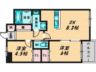 ステディ東大阪太平寺【3階】の間取り