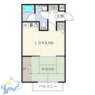 INOVE札幌資生館前【9階】の間取り